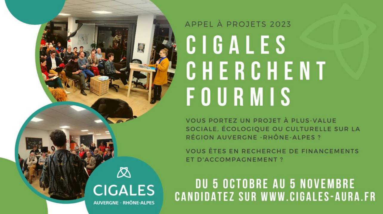 Image de promotion de l'appel à projets 2023 "Cigales cherchent fourmis"